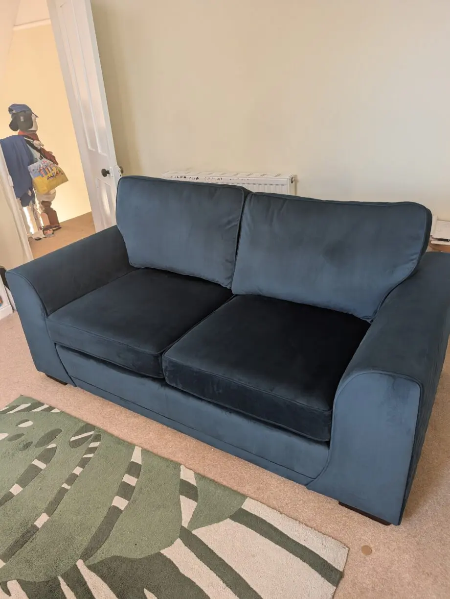 DFS Blue Orka Two Seater Deluxe Sofa Bed