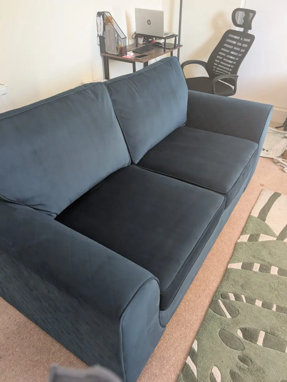 DFS Blue Orka Two Seater Deluxe Sofa Bed