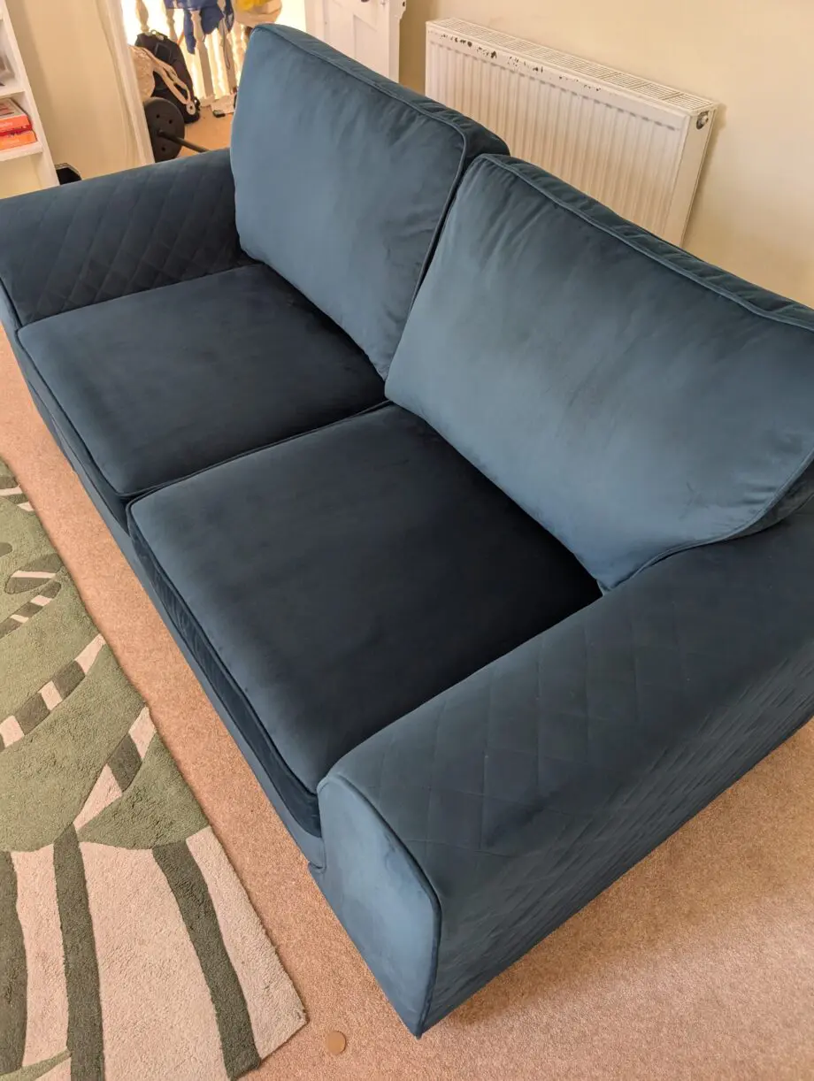DFS Blue Orka Two Seater Deluxe Sofa Bed