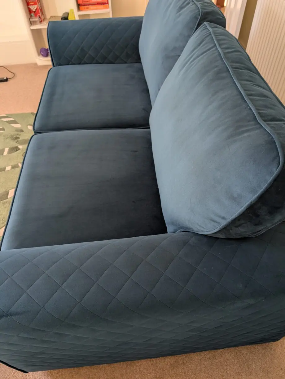 DFS Blue Orka Two Seater Deluxe Sofa Bed