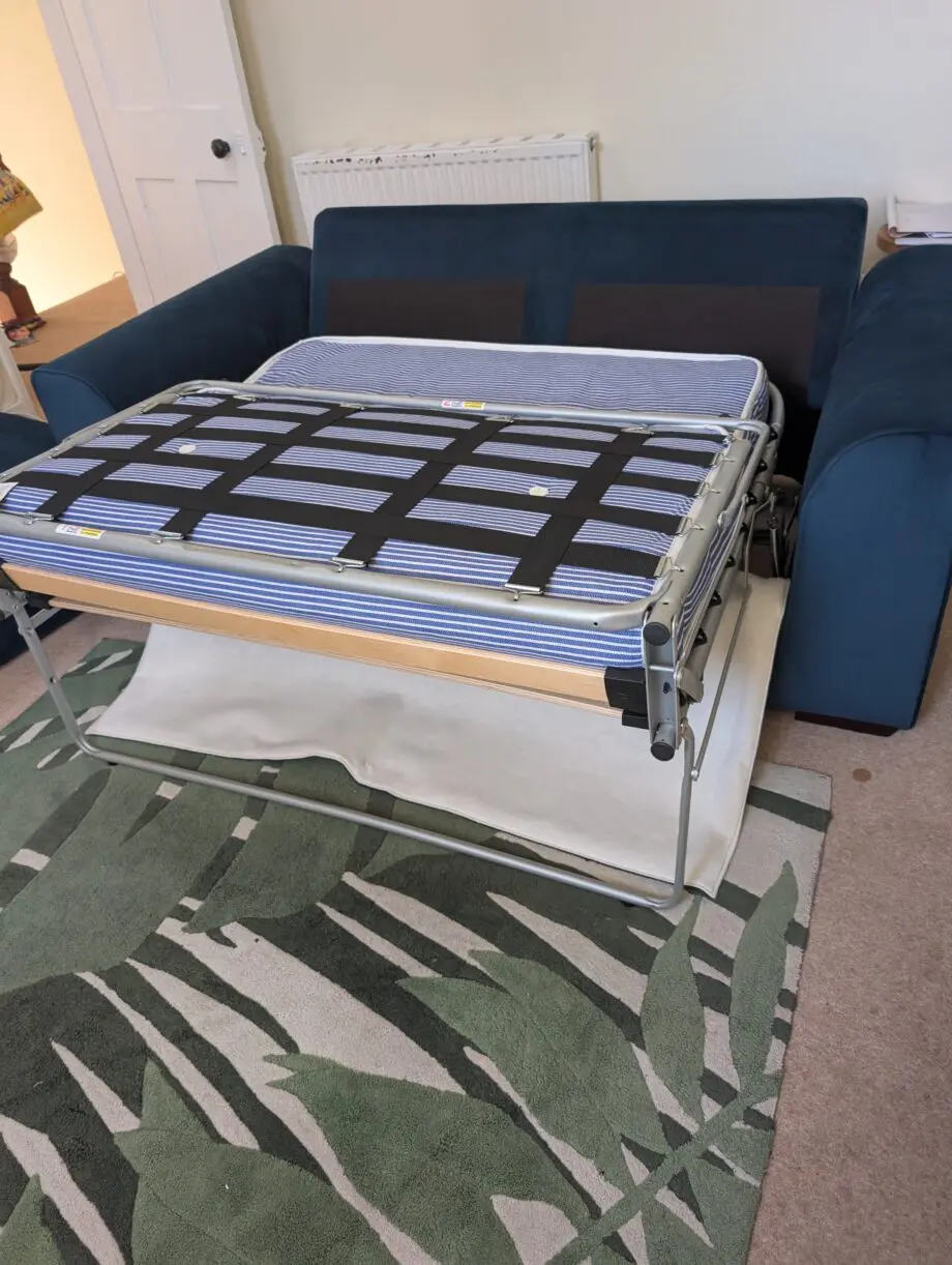 DFS Blue Orka Two Seater Deluxe Sofa Bed
