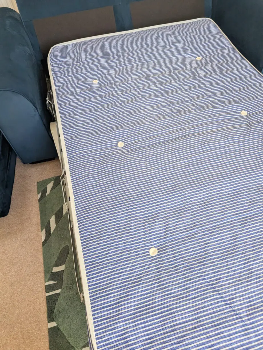 DFS Blue Orka Two Seater Deluxe Sofa Bed
