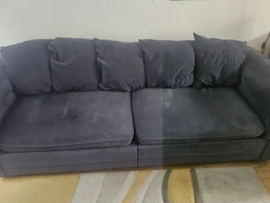 Navy blue 4 seater sofa with scatterback from Very