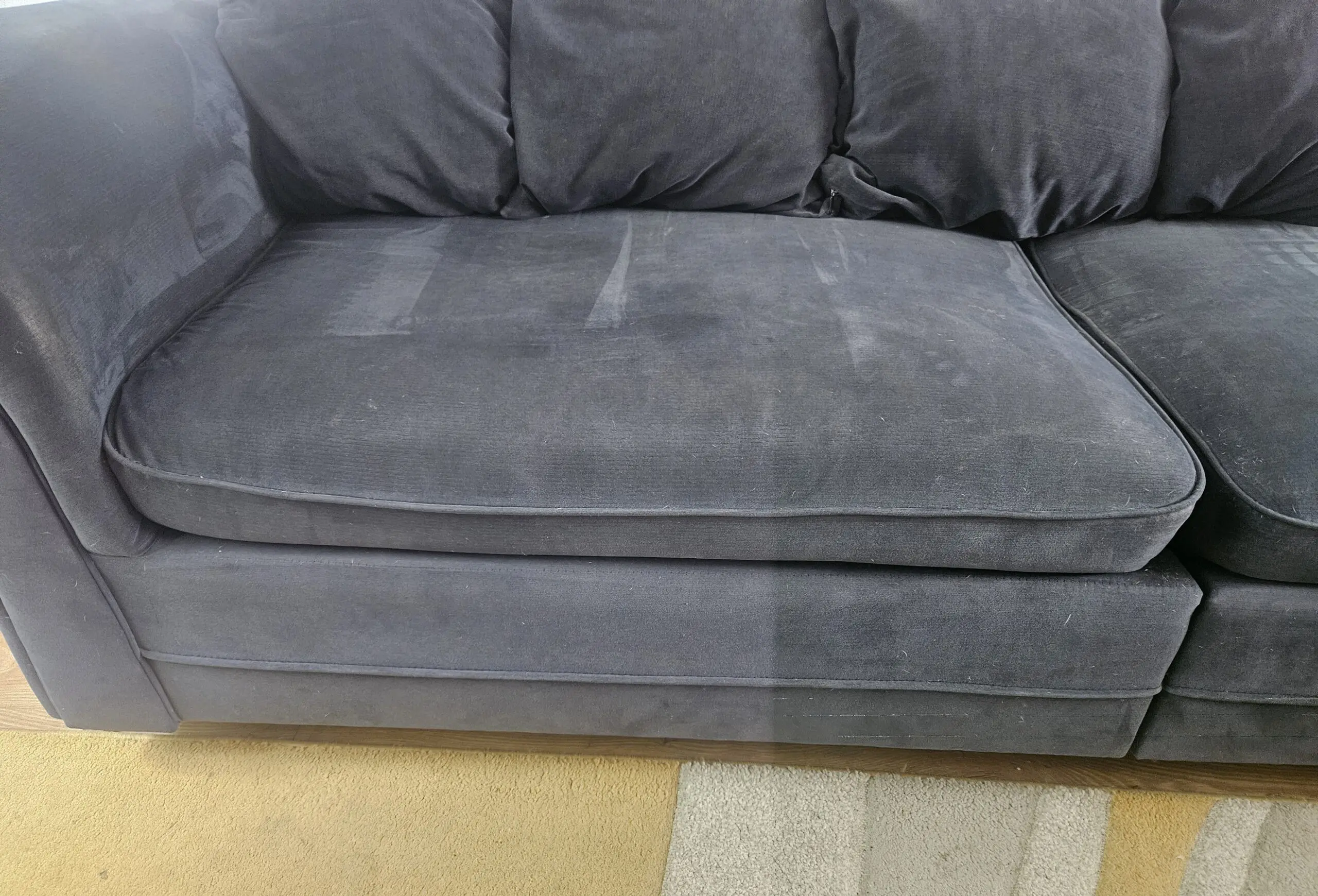 Navy blue 4 seater sofa with scatterback from Very