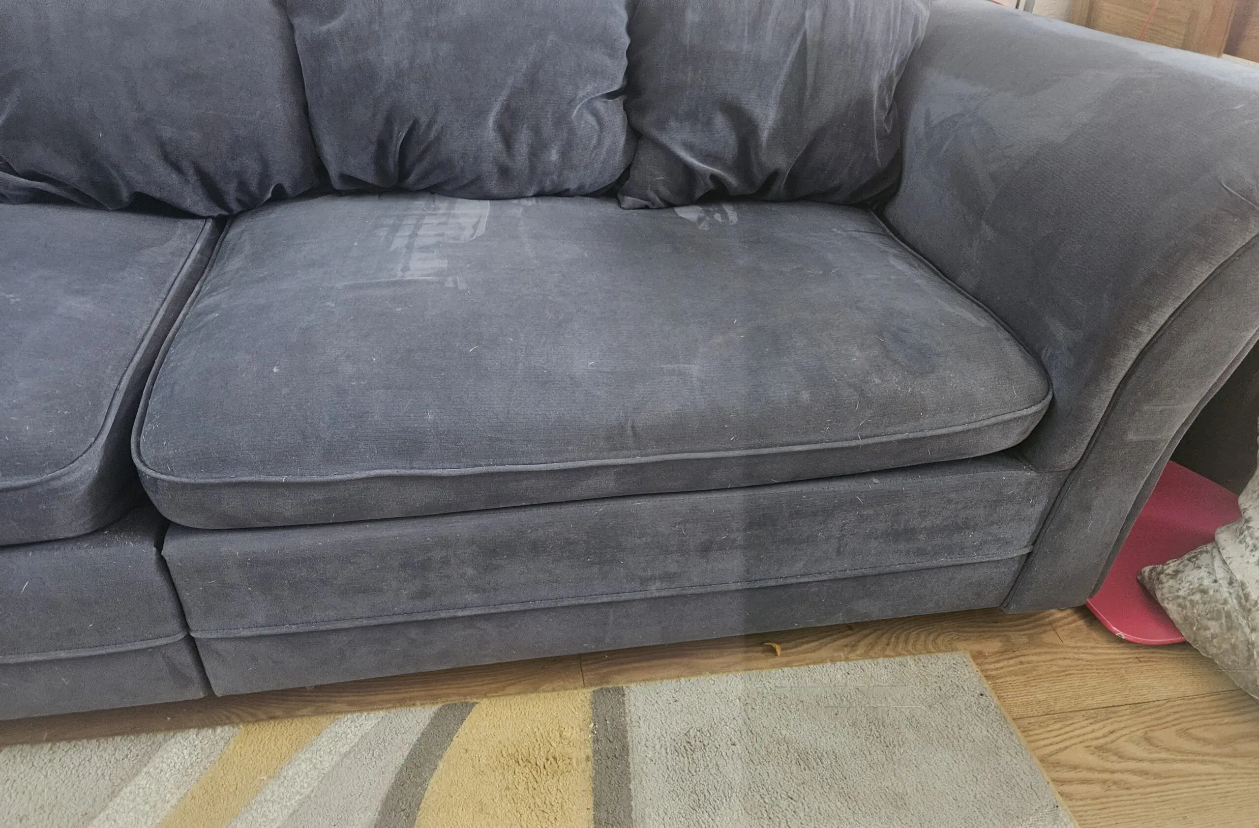Navy blue 4 seater sofa with scatterback from Very