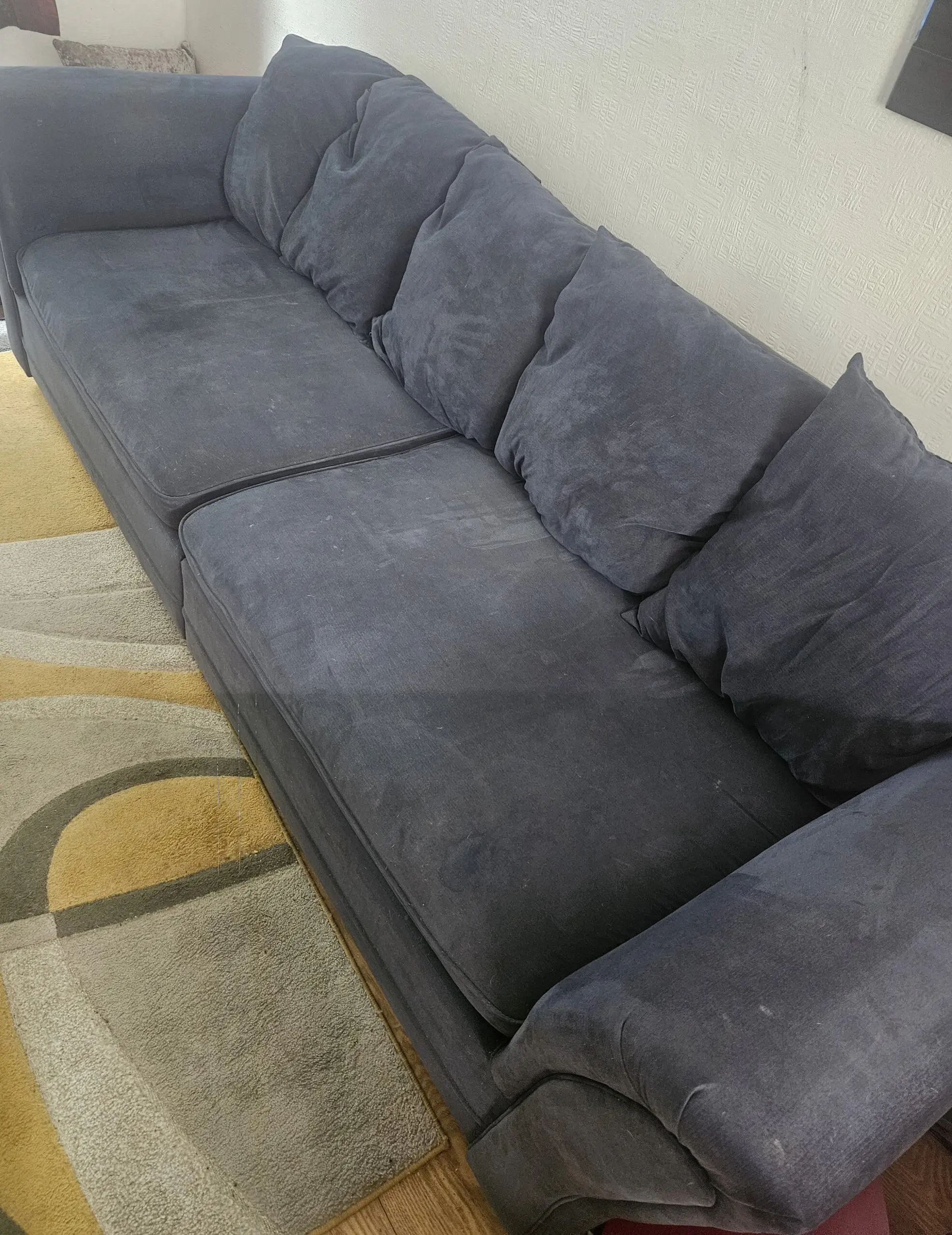Navy blue 4 seater sofa with scatterback from Very