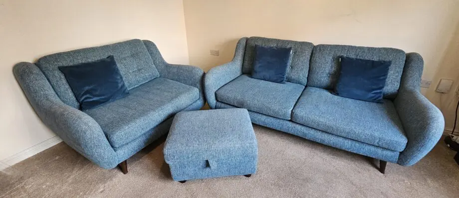 DFS FRENCH CONNECTION TEAL CAMDEN SOFA SET