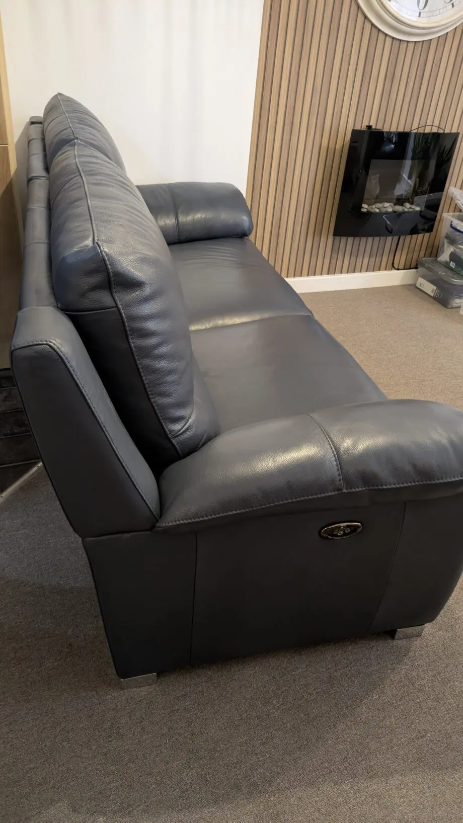 DFS Blue Falcon 3 Seater Recliner Sofa + Chair