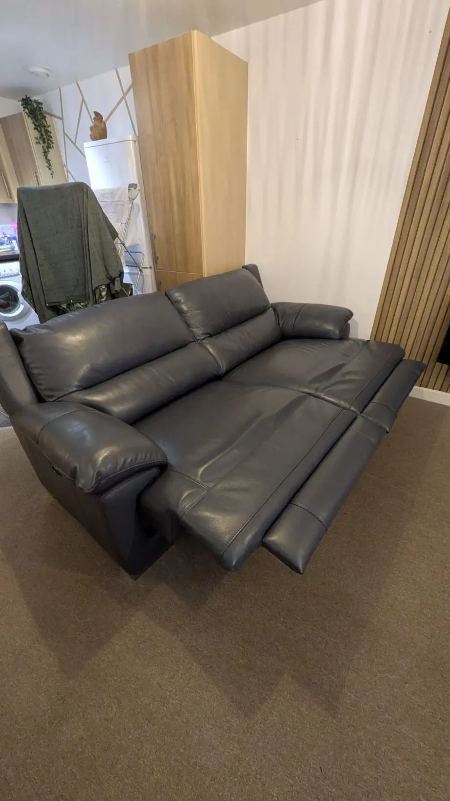 DFS Blue Falcon 3 Seater Recliner Sofa + Chair