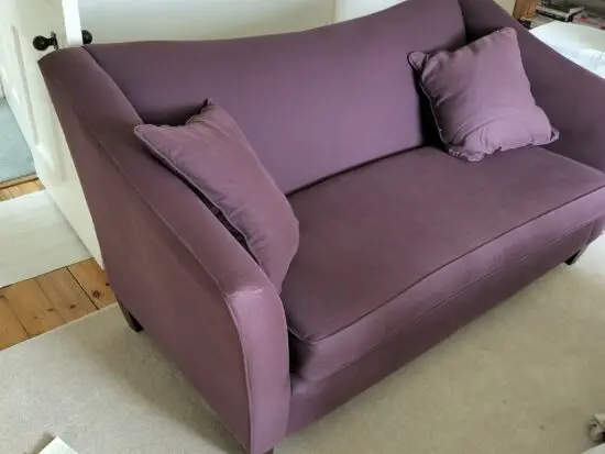Burgundy John Lewis 3 seater sofa