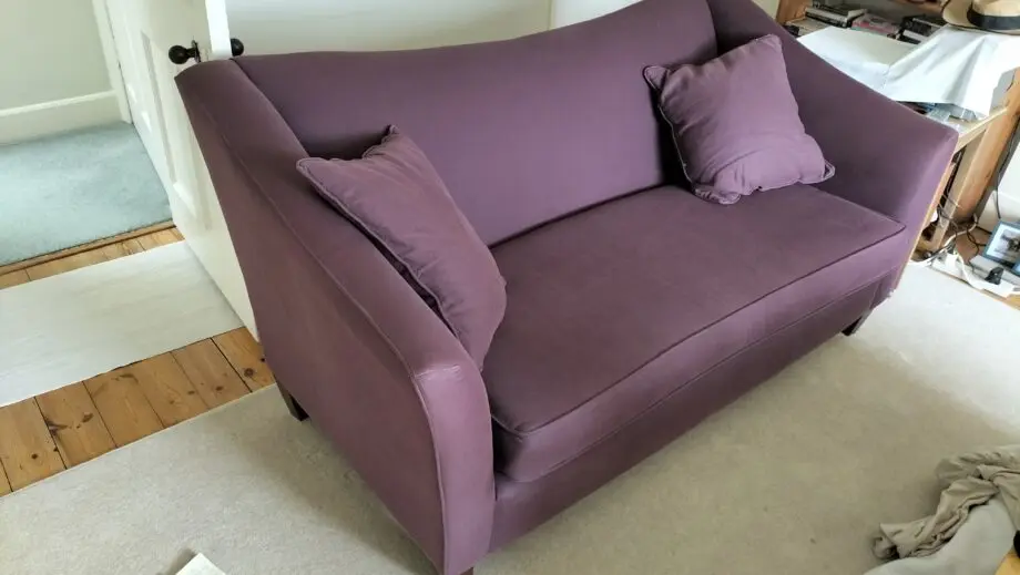 Burgundy John Lewis 3 seater sofa