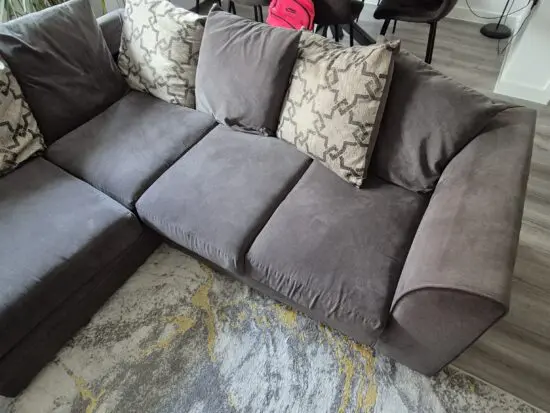 3 seater L shaped sofa grey