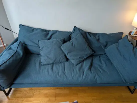 Italian Orleans blue 3 seater sofa