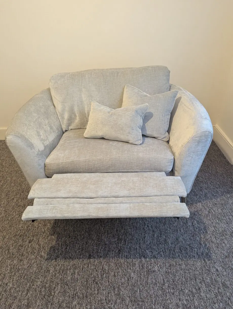 SCS Grey Blyth Snuggle Chair Power Recliner