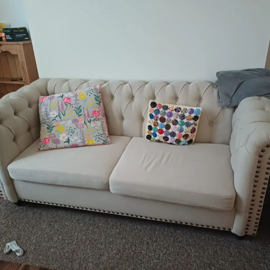 Carlene Upholstered Sofa Chesterfield Style