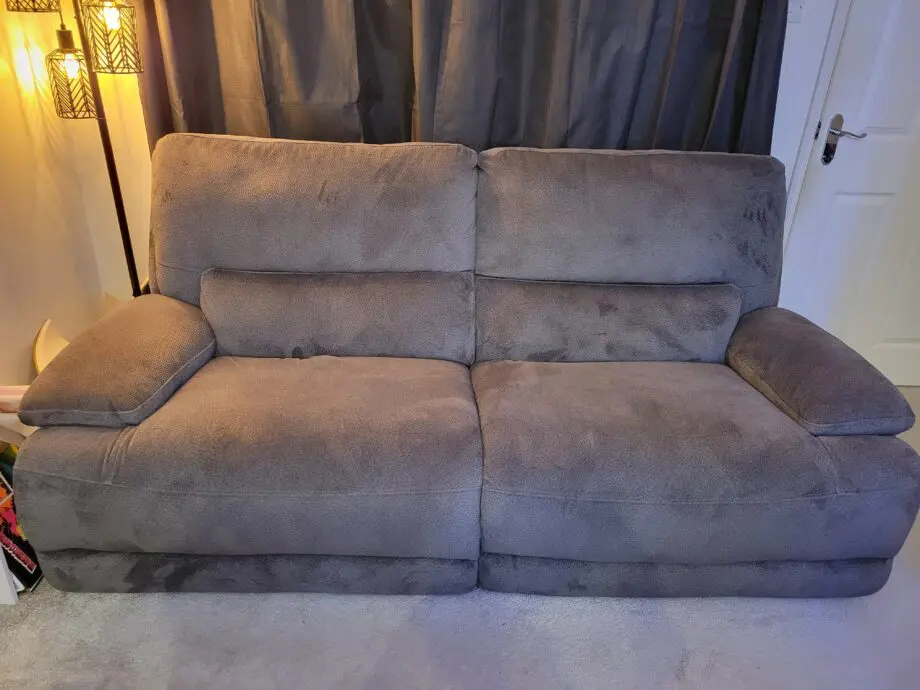 DFS 3 seater recliner and footstool