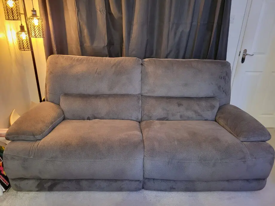 DFS 3 seater recliner and footstool