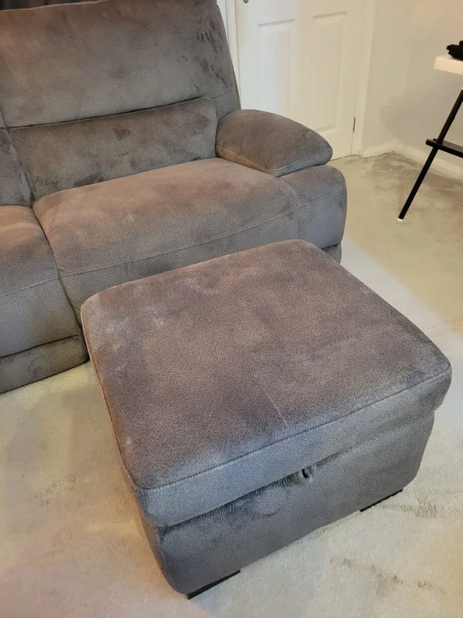 DFS 3 seater recliner and footstool
