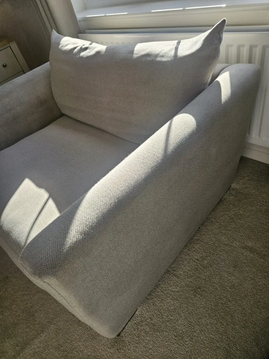 Beige/oatmeal snuggle chair