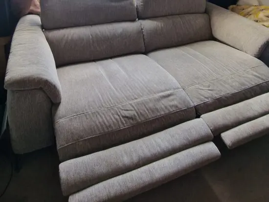Dfs light grey tahiti 3 Seater recliner sofa