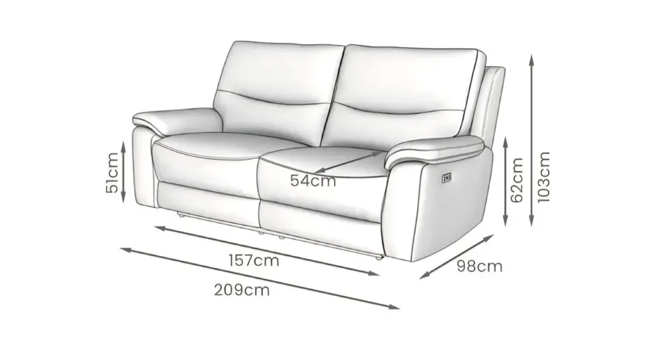 Dfs light grey tahiti 3 Seater recliner sofa