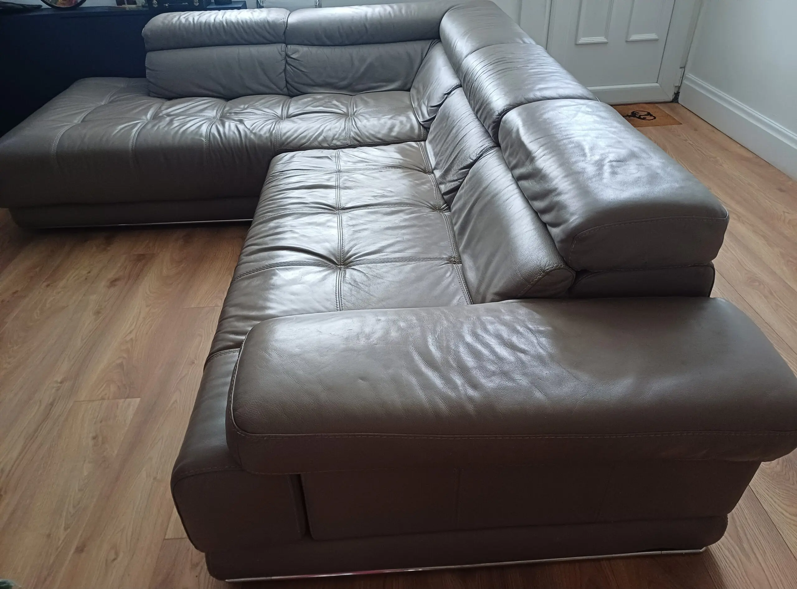 Stockton corner leather sofa, also sold in Boconcept