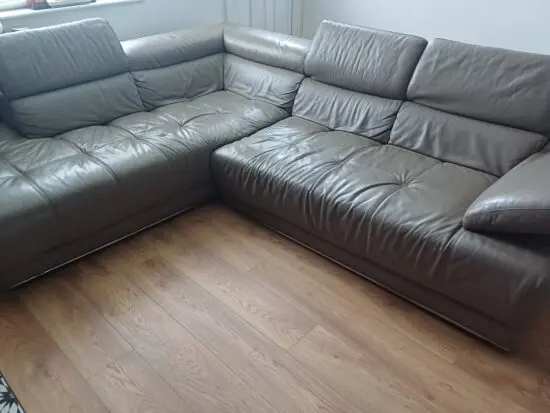 Stockton corner leather sofa, also sold in Boconcept