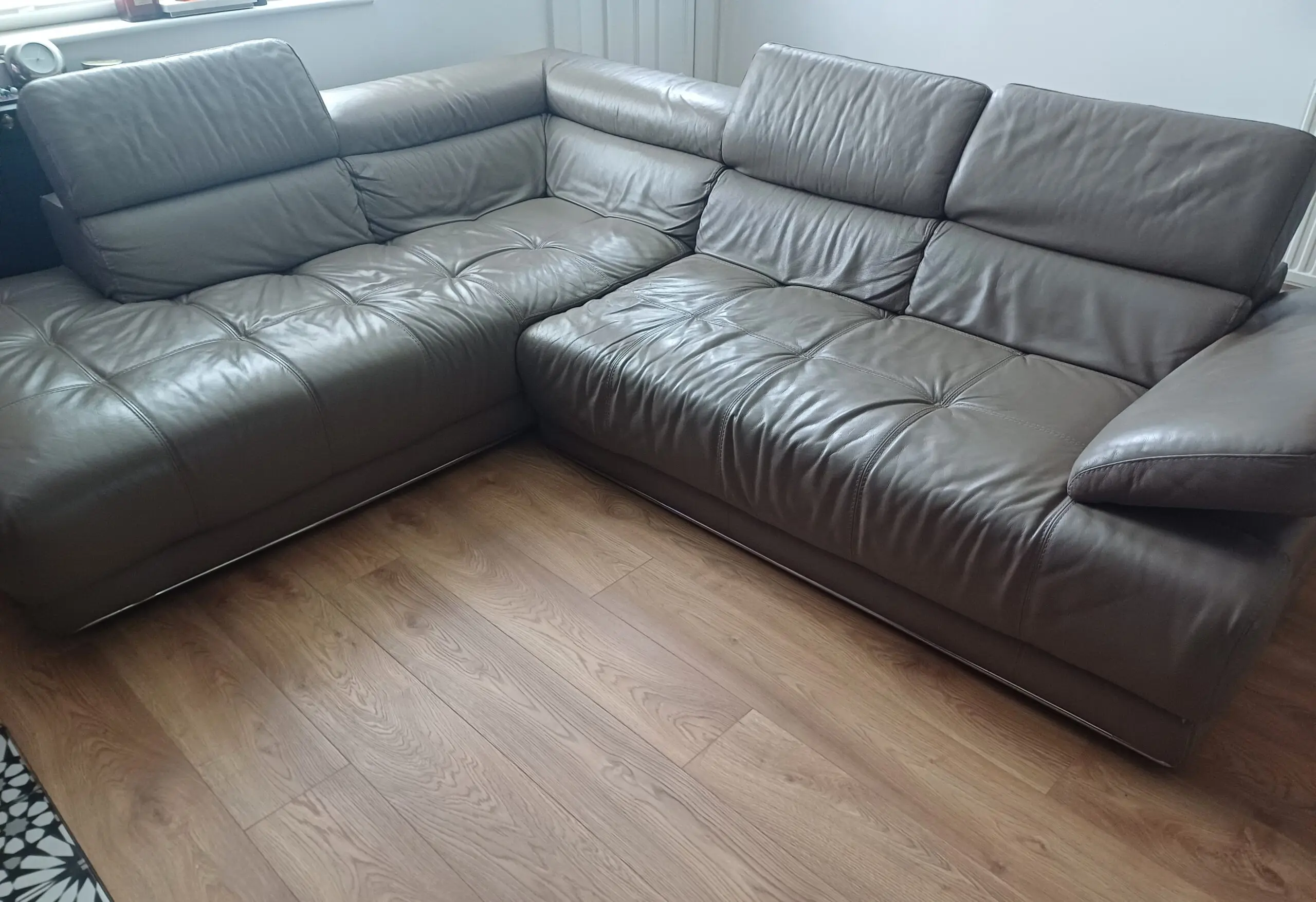 Stockton corner leather sofa, also sold in Boconcept