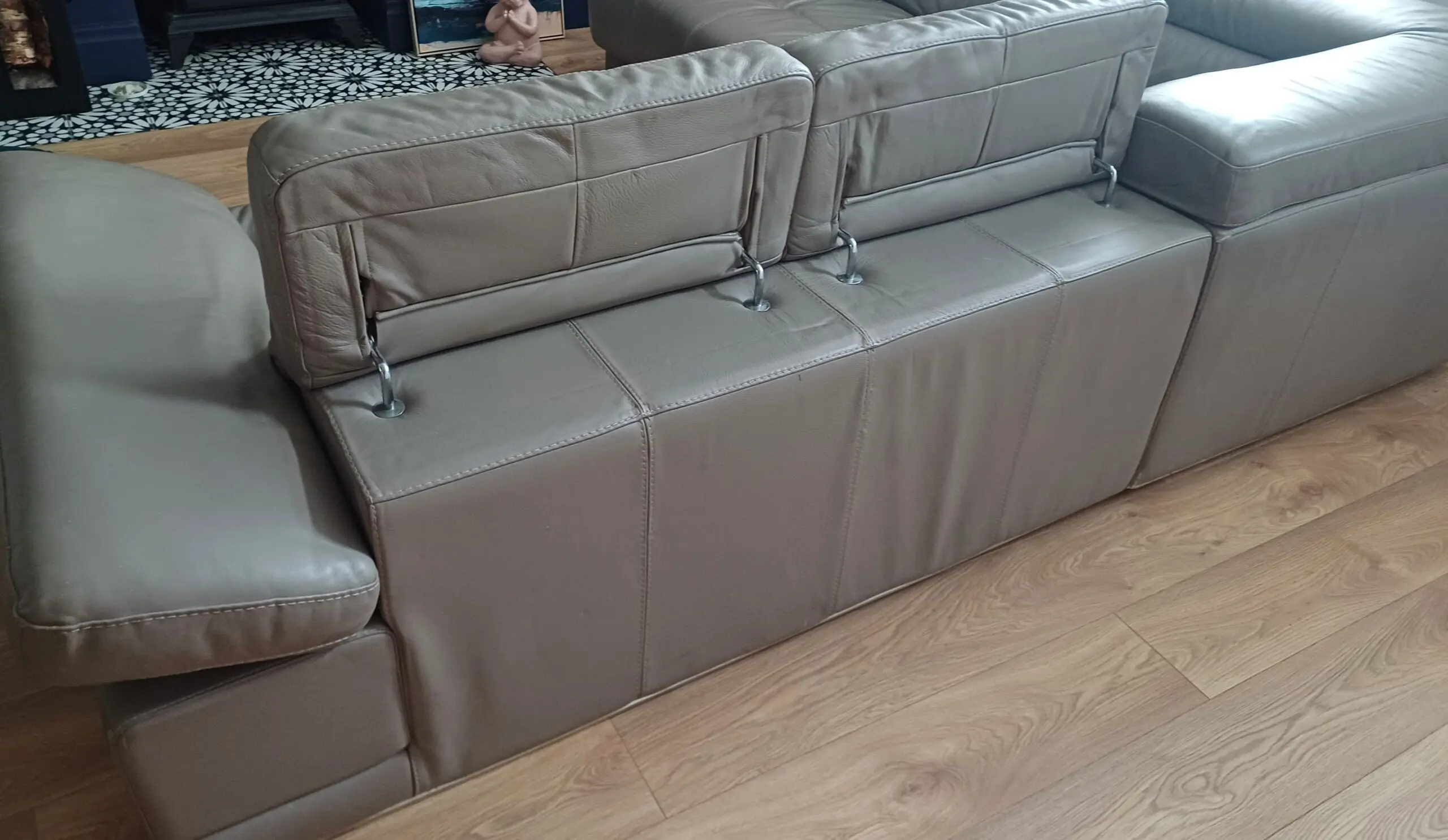 Stockton corner leather sofa, also sold in Boconcept