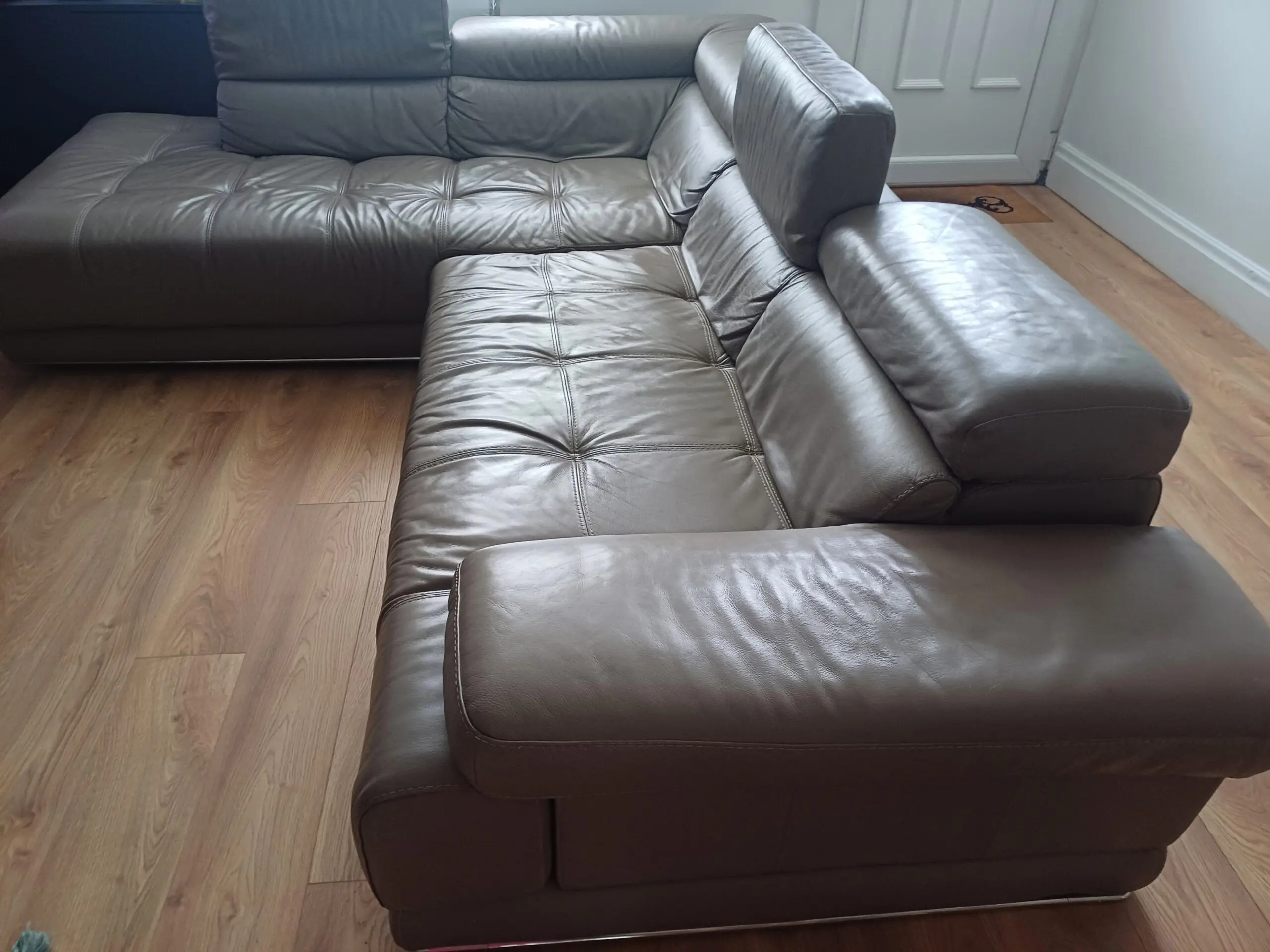 Stockton corner leather sofa, also sold in Boconcept