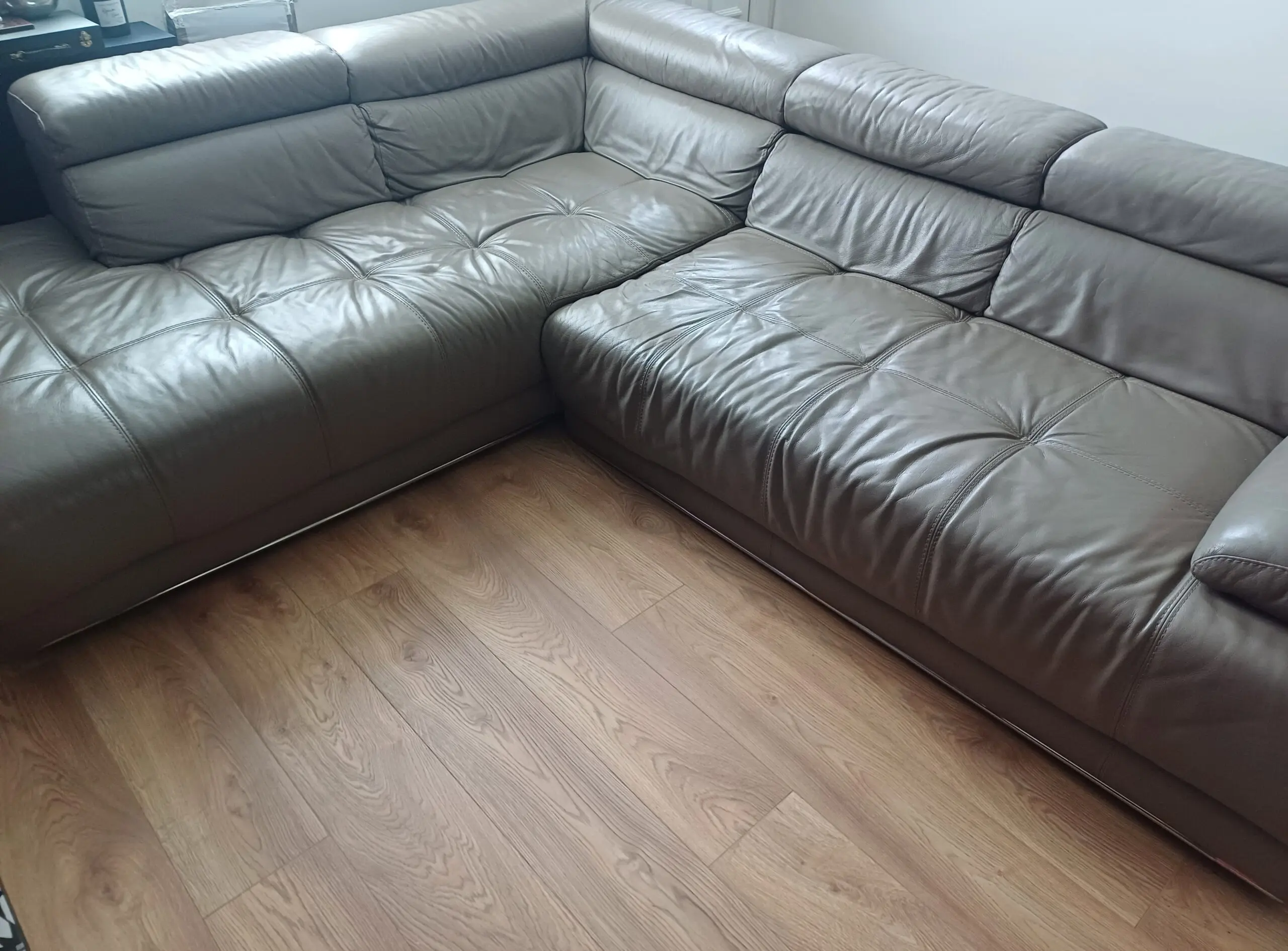 Stockton corner leather sofa, also sold in Boconcept