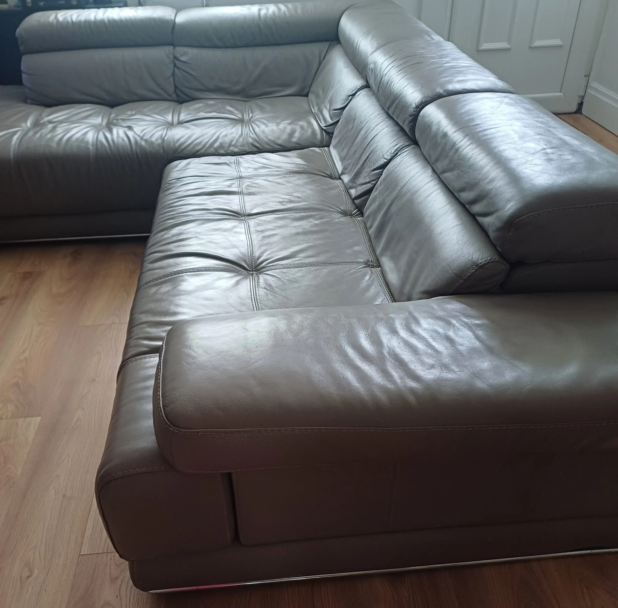 Stockton corner leather sofa, also sold in Boconcept