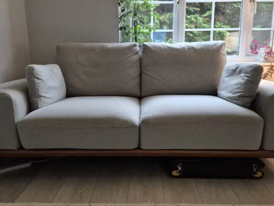 Dwell Grey Fabric 2 Seater Sofa