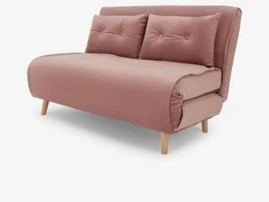 Dusky pink made sofa bed