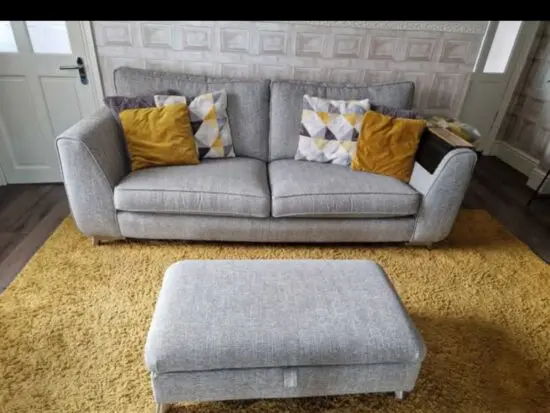 Barkers 4 Seater Sofa with Storage Footstool