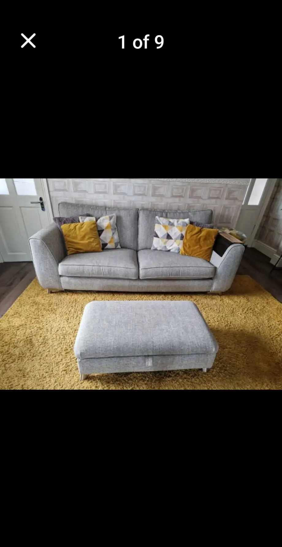 Barkers 4 Seater Sofa with Storage Footstool