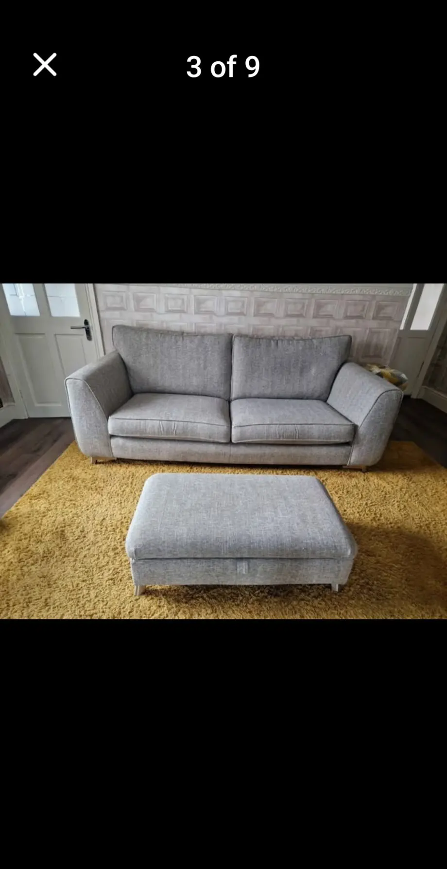 Barkers 4 Seater Sofa with Storage Footstool