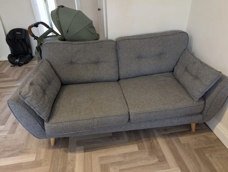 DFS Grey Zinc French Connection 3 Seater sofa