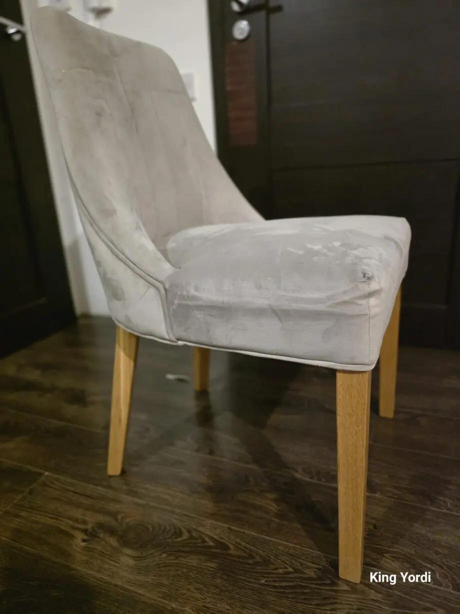 Zola Natural Oak Conway Stone Fabric Chair