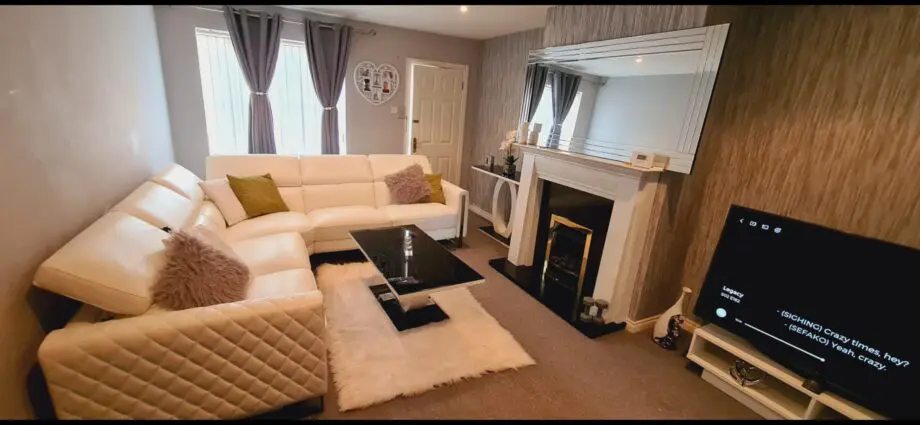 DFS white electric corner sofa