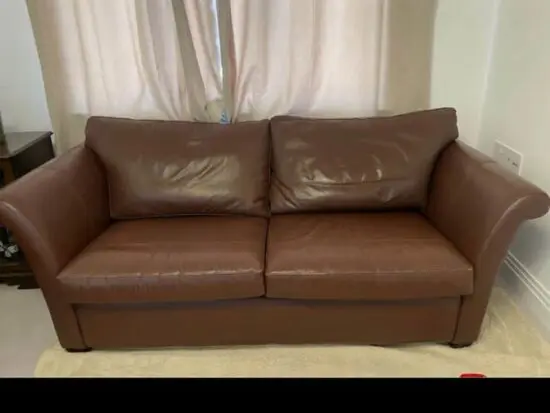 Multiyork Leather 3-seater sofa Brown