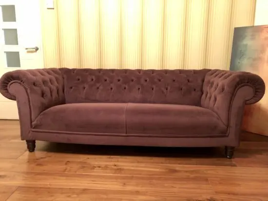 Sofa Workshop - Aubergine - Classic Chesterfield - 3 seater