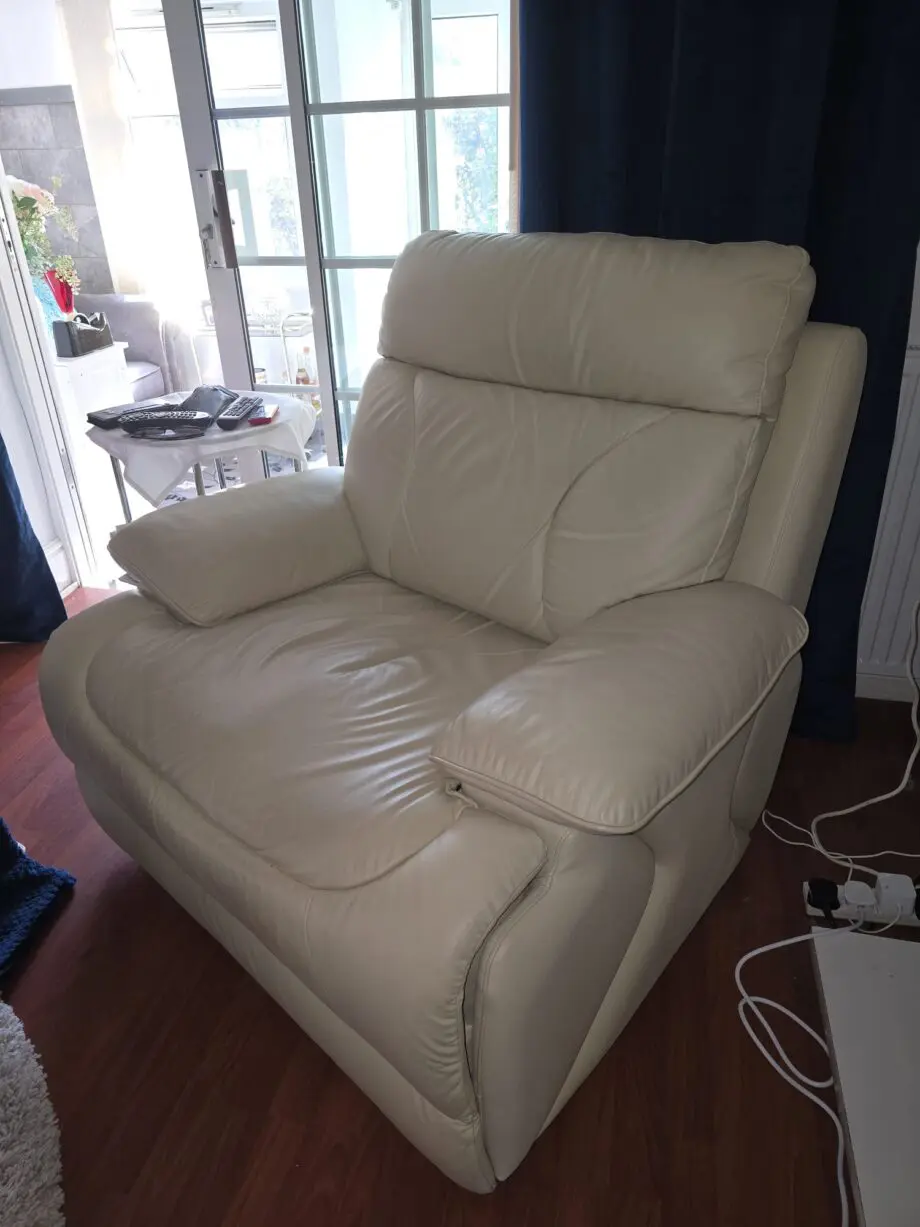 cream sofa and chair