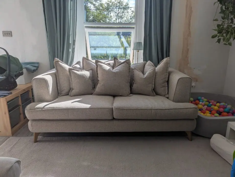 FW Homestores Grey 3 Seater Sofa