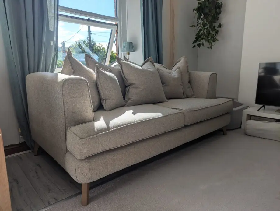 FW Homestores Grey 3 Seater Sofa