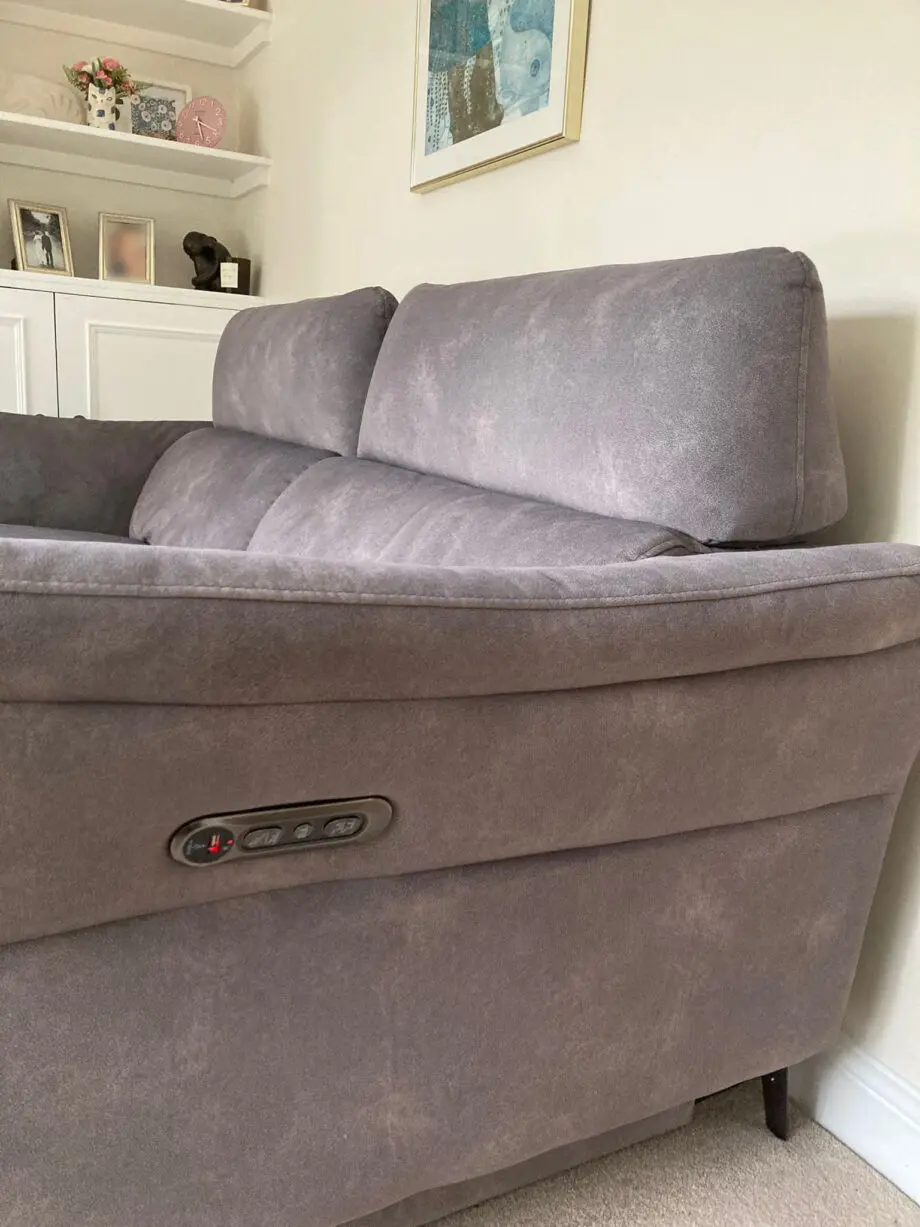Sofology Missouri 2.5 Seater Power Recliner Sofa with Power Headrests - Fabric / Colour: Lifestyle Flecked Fabric Mocha