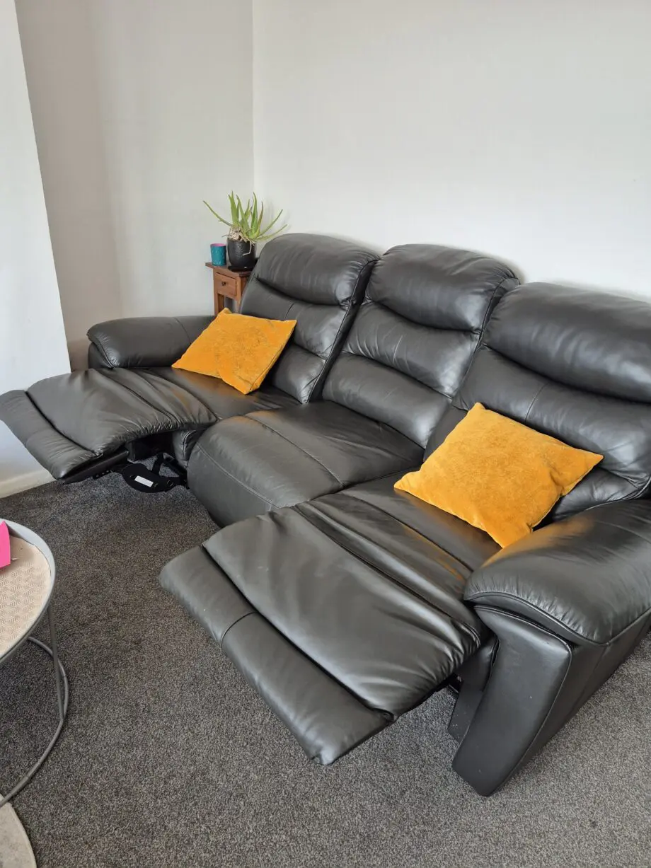 DFS Black 3 seater sofa