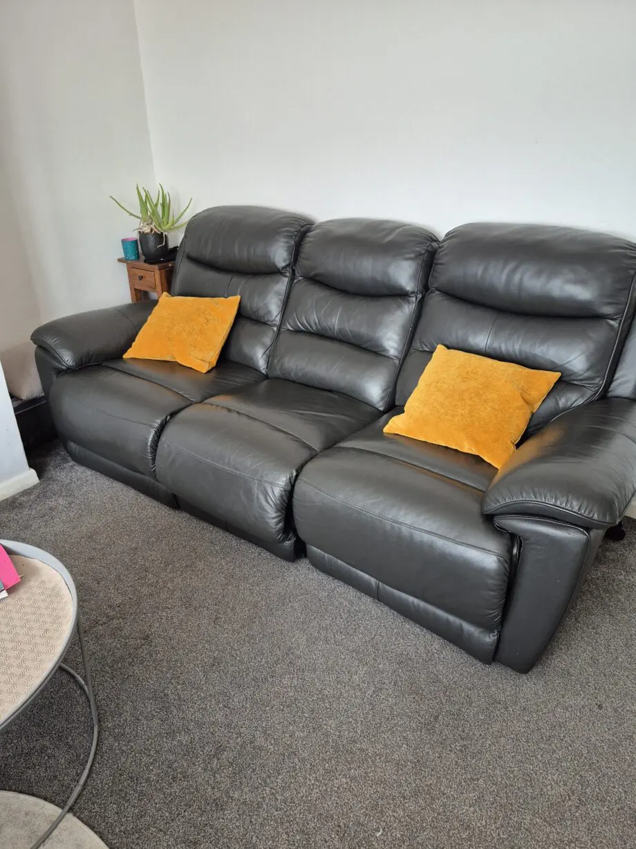 DFS Black 3 seater sofa