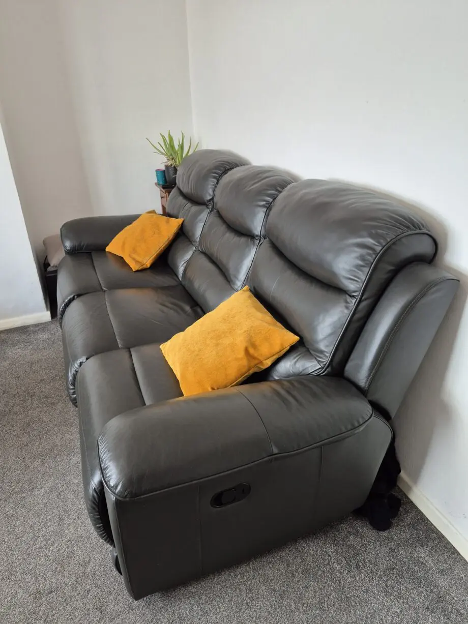 DFS Black 3 seater sofa