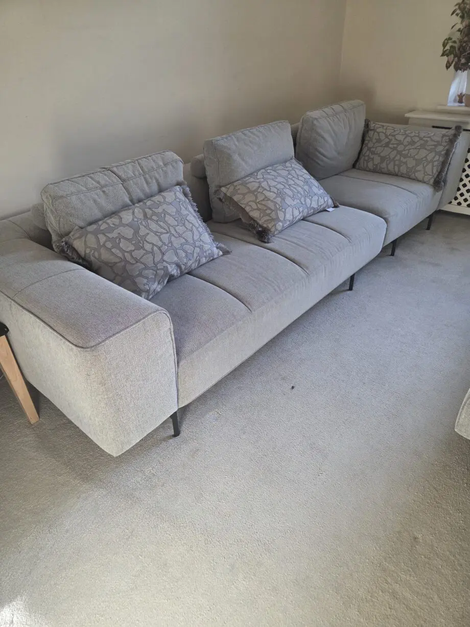 Light blue corner sofa from BO CONCEPT designer company.